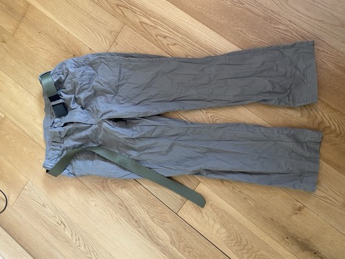 Khaki belted trousers - belted,